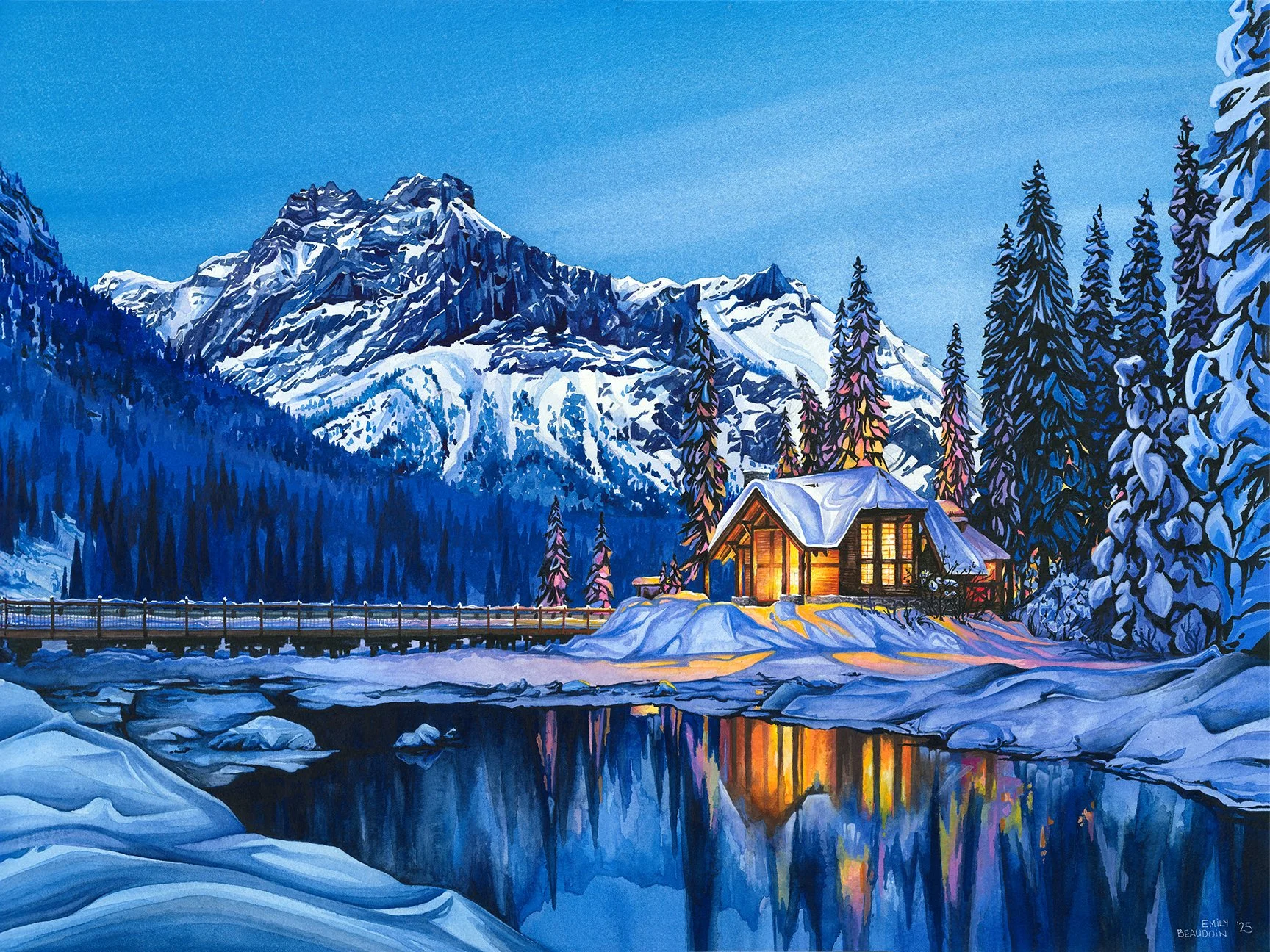 Moraine Lake 11x14 Art Print | Canadian Rockies Mountain Landscape